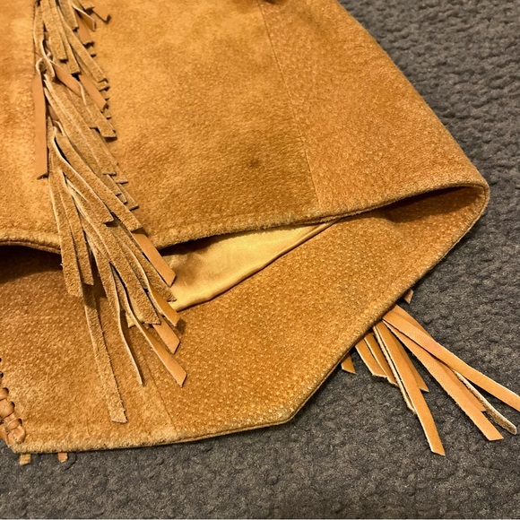 Vintage Scully Suede Leather Fringe Western Vest - Picture 8 of 8